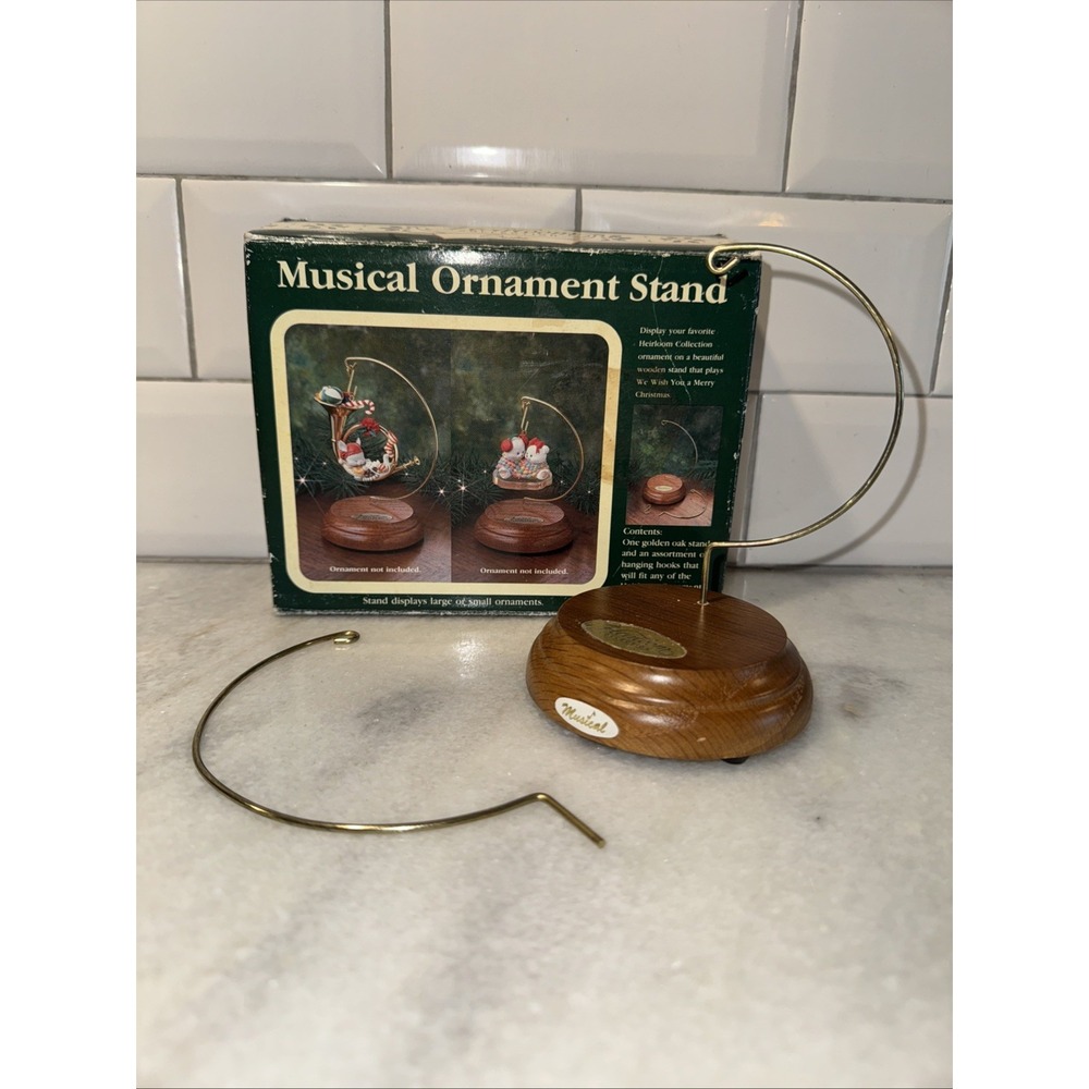 Carlton Cards Heirloom Collection Musical Ornament Stand (1991) New In‎ Box